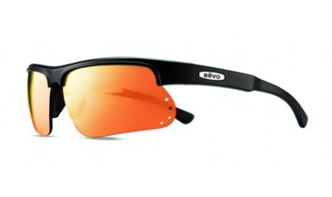 Image of Revo Cusp S Global Fit Sunglasses, Matte Black Frame, Solar Orange Lens, Polarized, RE 1025GF 01 OG