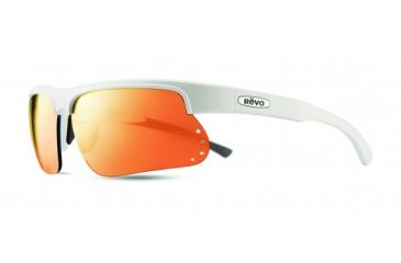 Image of Revo Cusp S Global Fit Sunglasses, White Frame, Solar Orange Lens, Polarized, RE 1025GF 09 OG