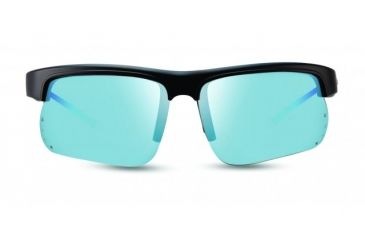 Image of Revo Cusp S Single Vision Prescription Sunglasses, Black/Blue Frame, Polarized, RE 1025 15 BLSV