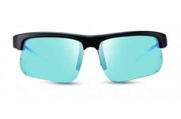 Image of Revo Cusp S Single Vision Prescription Sunglasses, Black/Blue Frame, Polarized, RE 1025 15 BLSV