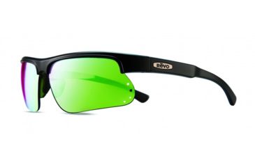 Image of Revo Cusp S Single Vision Prescription Sunglasses, Black/Green Frame, Polarized, RE 1025 18 GNSV