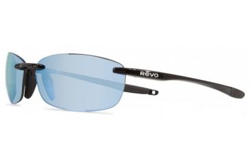 Image of Revo Descend E Global Fit Sunglasses, Black Frame, Blue Water Lens, Polarized, RE 4060GF 01 BL