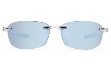 Image of Revo Descend E Global Fit Sunglasses, Crystal Frame, Blue Water Lens, Polarized, RE 4060GF 09 BL