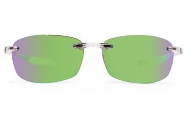 Image of Revo Descend E Global Fit Sunglasses, Crystal Frame, Green Water Lens, Polarized, RE 4060GF 09 GN