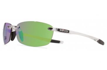 Image of Revo Descend E Global Fit Sunglasses, Crystal Frame, Green Water Lens, Polarized, RE 4060GF 09 GN