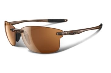 Image of Revo Descend S Crystal Brown Nylon Frame, Bronze Lens Sunglasses - RE4068-02