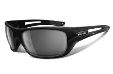 Image of Revo Guide Polished Black Nylon Frame, Graphite Lens Sunglasses - RE4054-03