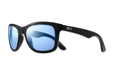 Image of Revo Huddie Eyewear - Unisex - Sunglasses, Matte Black Frame, Blue Water Lens, Polarized, RE 1000 21 BL