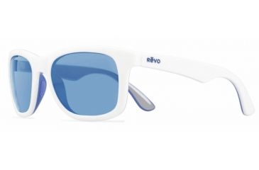 Image of Revo Huddie Sunglasses, White/Blue/Grey Frame, Green Water Lens, Polarized, RE 1000 09 GN