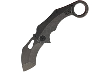 Image of Revo K9 Karambit Framelock Folding Knife, Black, Black stonewash finish stainless handle, K9KARABLK