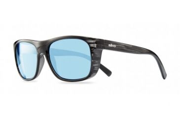 Image of Revo Lukee Sunglasses, Black Woodgrain Frame, Blue Water Lens, Polarized, RE 1020 01 BL