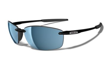Image of Revo Overhang Polished Black Nylon Frame, Water Lens Sunglasses - RE4044-07