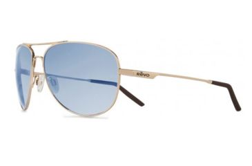 Image of Revo Polarized Windspeed Sunglasses, Glass, Gold Frame, Blue Water Lens RE3087-04-GBL