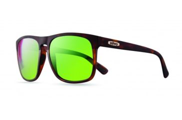 Image of Revo Ryker Sunglasses, Matte Tortoise/Tortoise Rubber Frame, Green Water Lens, Polarized, RE 1035 02 GN