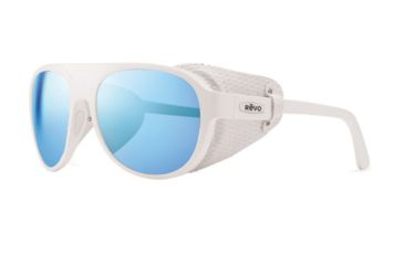 Image of Revo Traverse Single Vision Prescription Sunglasses, White Frame, Polarized, RE 1036 09 BLSV