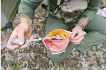 Image of Rewild Gear Trailside Utensil Folding Knife, 5.5in Closed, Fork/Spoon/Bottle Opener, Titanium Construction, RWG-TS-UTENSIL