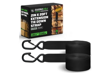 Image of Rhino Usa 2&quot; x 20 Ratchet Strap Extension 2-Pack, TD-EXSTRAP2X20-BLK