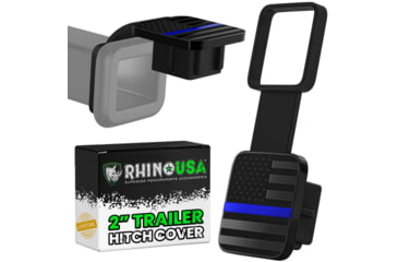 Image of Rhino USA 2in American Flag Hitch Cover, Blue, One Size, TO-HTCVRUSA-BLU