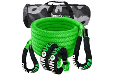 Image of Rhino USA 7/8in x 30ft Kinetic Rope Recovery Kit, Green, One Size, RG-KRKIT78X30-GRN