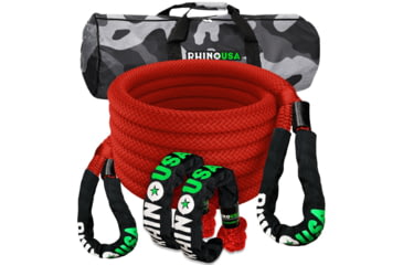 Image of Rhino USA 7/8in x 30ft Kinetic Rope Recovery Kit, Red, One Size, RG-KRKIT78X30-RED