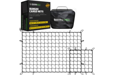 Image of Rhino USA Bungee Cargo Net Set 05C6C88B, AC-CNKIT-BLK