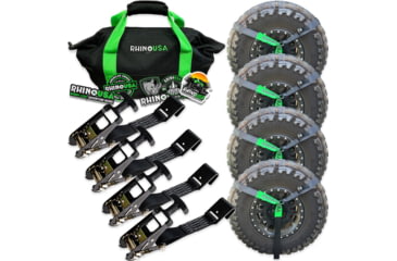 Image of Rhino USA Car Tie-Down Lasso Straps Flat-Hooks, Black, One Size, TD-VSLASSO-BLK-FLAT
