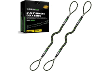 Image of Rhino Usa Heavy-Duty Bungee Dock Lines, TD-MSBDL4-2BLK