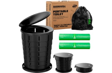 Image of Rhino USA Portable Camping Toilet 2CD7C7DD, CA-TOPOP-BLK