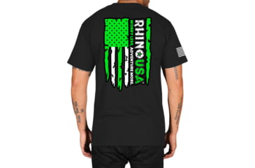 Image of Rhino Usa "Rhino Flag" Premium T-Shirt, ME-TSAF62SM-GRY