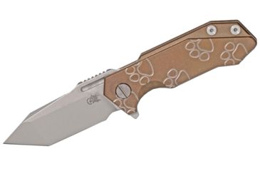 Image of Rick Hinderer Knives Half Track Spearpoint SW, Stonewash Bronze, Ti Bronze, K2009STSBR