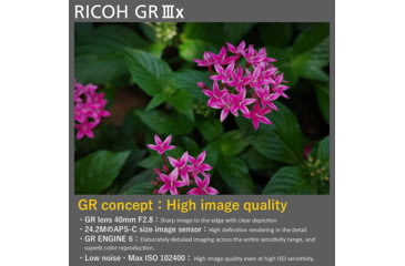 Image of Ricoh GR IIIx Digital Camera, Black, 15286