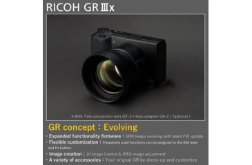 Image of Ricoh GR IIIx Digital Camera, Black, 15286