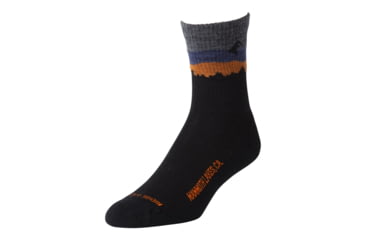 Image of Ridge Merino Minaret Lightweight Merino Wool Hiking Crew Socks - Men's, Black, Large, 09001-BLK-L