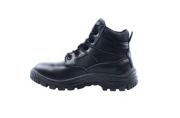 Image of Ridge Outdoors Nighthawk Leather Mid Boot, Shock Absorbing Heel,6 Wide, Black 2006-06.0 WIDE