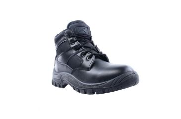 Image of Ridge Outdoors Nighthawk Leather Mid Boot, Shock Absorbing Heel,6 Wide, Black 2006-06.0 WIDE