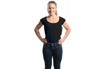 Image of Ridge Outdoors Packin' Tee Women's Black Concealment Shirt, Black, Large, 421-L