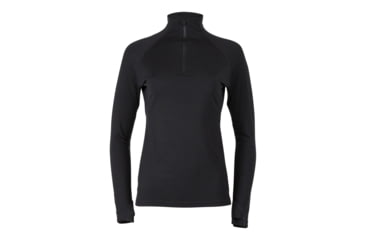 Image of Ridge Womens Aspect Quarter Zip Midweight Merino Wool Long Sleeve Shirt, Deep Teal, X-Large, 21007-DET-XL