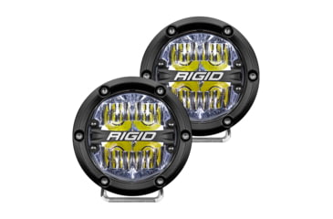 Image of Rigid Industries 360 Series LED Off-Road Fog Light Drive Beam w/ Backlight / Black Housing, White, 4in, 36117