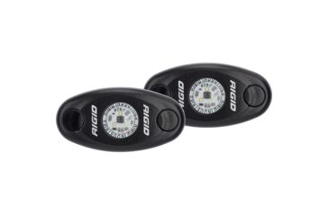 Image of Rigid Industries A-Series Low Power LED Light w/ Black Housing, Pair, White, 482033