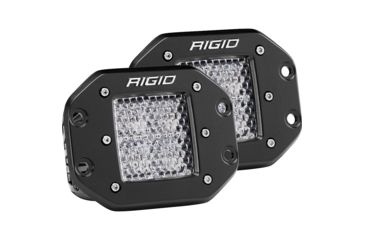 Image of Rigid Industries D-Series PRO Flush Mount Diffused Light, Pair, Black, 212513