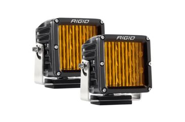 Image of Rigid Industries D-XL SAE Compliant Fog Light - Black w/Yellow Light 78650