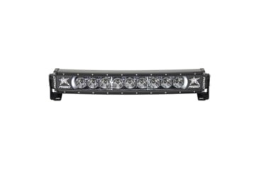 Image of Rigid Industries Radiance+ LED Curved Light Bar w/ White Backlight / Black Housing, 20in, 32000