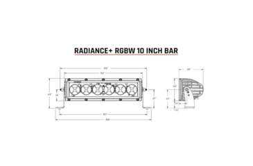 Image of Rigid Industries Radiance + LED RGBW Light Bar, 10in, 210053