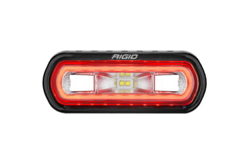 Image of Rigid Industries SR-L Series LED Marine Spreader Light w/ Black Surface Mount, White Light w/Red Halo, 52102