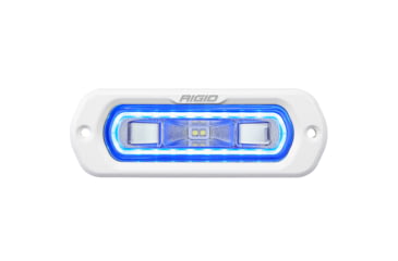 Image of Rigid Industries SR-L Series LED Marine Spreader Light w/ White Flush Mount, White Light w/Blue Halo, 51201