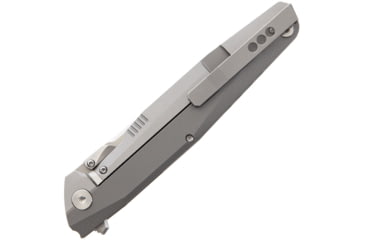Image of Rike Knife Kwaiken CPM S35VN Blade with Gray Matte Tiium Handle, 3.75in Satin Cpm S35Vn SS Drop Point, Gray Matte Titanium Handle, RK1507S