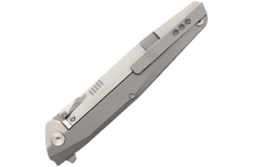 Image of Rike Knife Kwaiken M390 Blade with Gray Matte Tiium Handle, 3.75in Satin Cpm S35Vn SS Tanto Blade, Gray Matte Titanium Handle, RK1507T