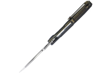 Image of Rike Knife M1 Framelock Folding Knife, 4in Satin Bohler M390 SS Blade, Carbon Fiber Handle With Bronze Anodized Titanium Back Handle, Pocket Clip, Black Nylon Case, M3-CFB