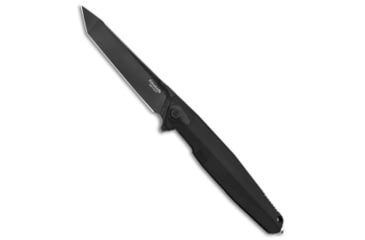 Image of Rike Knife Rike Knife 1707T Integral Frame Lock Knife Smokewash Titanium 3.75" Smokewash, Black, Bohler M390, adult, BHQ-87866