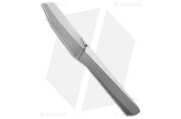 Image of Rike Knife Cybertrix A Folding Knife, 3.35in, Bohler M390 Stainless Steel, Sheepsfoot Blade, Titanium, Gray Handle, Gray/Gray, 7.87 inch, BHQ-191362